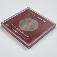 1970 Australian 50 Cent Coin Capt. James Cook R.N. Botany Bay April 1770 