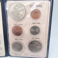 Australian Decimal Currency First Issue 1966 Coin Set Vintage Collectible