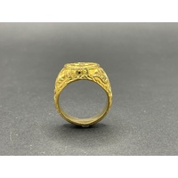 Mens 22ct Yellow Gold Anchor Ring