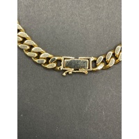 Mens 18ct Yellow Gold Curb Link Bracelet