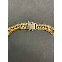 Unisex 18ct Yellow Gold Tight Curb Bracelet