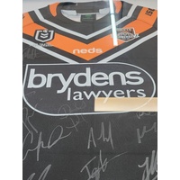 NRL Wests Tigers 2000-2019 Signed and Framed 20 Year Anniversary Jersey