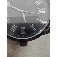 Guess Charter Mens Black Silicone Watch GW0362G1 Quartz 42mm Analog