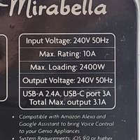 Mirabella Genio WiFi Smart Power Plug USB-A and USB-C Timer Alex