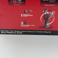 Milwaukee M12 Fuel 1/2 Inch Stubby Impact Wrench Kit with Friction Ring