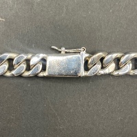 Mens 925 Sterling Silver Curb Link Necklace