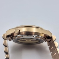 Citizen Mens Automatic Watch Gold Tone Red Dial 5 Bar Stainless Steel