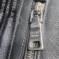 Prada Galleria Saffiano Leather Handbag Black Medium Tote Authentic