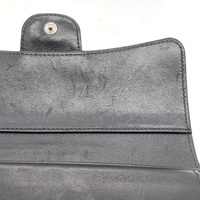Chanel Classic Flap Lambskin Wallet Black Leather Black Hardware