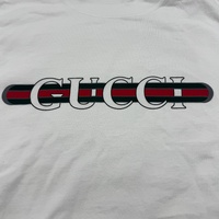 Gucci Mens Cotton Jersey T-Shirt White with Logo Print 784361 XJGKB