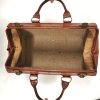 Vintage Brown Leather Doctors Bag Genuine Leather Medical Satchel