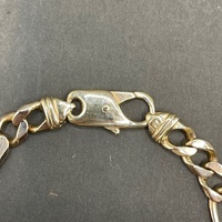 Mens 9ct Yellow Gold Figaro Link Bracelet