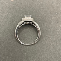 Ladies 9ct White Gold Diamond Ring