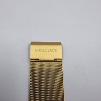 Uncle Jack 40mm Gold Tone Stainless Steel Quartz Mens Dress Watch Mesh Band