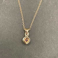Ladies 18ct Rose Gold Cable Link Chain & Pink Sapphire Infinity Pendant