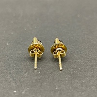 Ladies 14ct Yellow Gold Gemstone Stud Earrings