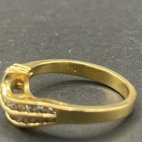 Ladies 18ct Yellow Gold 2 Ring Set Diamond Rings