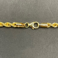 Ladies 10ct Yellow Gold Twist Rope Necklace