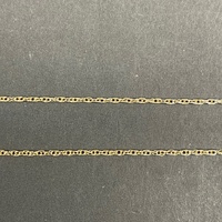 Ladies 14ct Yellow Gold Fancy Link Chain & Diamond Pendant