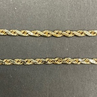 Ladies 9ct Yellow Gold Twist Rope Necklace