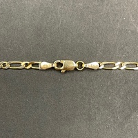 Unisex 9ct Yellow Gold Figaro Link Necklace