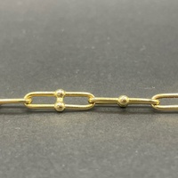 Ladies 18ct Yellow Gold Paperclip Link Bracelet