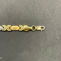 Unisex 18ct Yellow Gold Fancy Link Bracelet