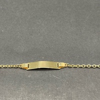 Child's 18ct Yellow Gold Belcher Link ID Bracelet