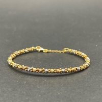 Child's 18ct Three Tone Gold Cuff Bangle