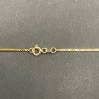 Unisex 14ct Yellow Gold Box Link Necklace