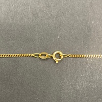 Unisex 9ct Yellow Gold Curb Link Chain & Religious Pendant