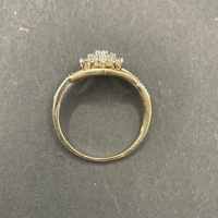 Ladies 9ct Yellow Gold Diamond Cluster Ring