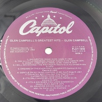 Glen Campbell Greatest Hits 1982 Vinyl LP Country Classic Album Record