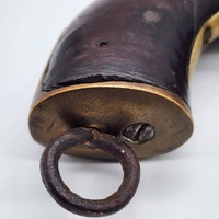 Antique 19th Century Percussion Pistol Curved Grip Uncertified