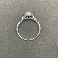 Ladies 9ct White Gold Diamond Cluster Ring
