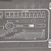 Sidchrome SCMT10184 35pc Metric AF 1/2 inch Drive Socket and Spanner Set
