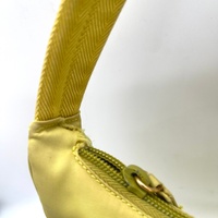 Prada Tessuto Mini Nylon Sport Hobo Bag MV515 Yellow Authentic Purse