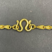 Unisex 24ct Yellow Gold Fancy Link Necklace