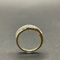 Ladies 9ct Yellow Gold Diamond Cluster Ring