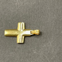 Unisex 18ct Yellow Gold Cross Pendant