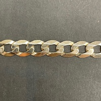 Large View Mens 9ct Yellow Gold Curb Link Bracelet