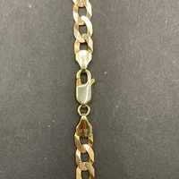 Large View Mens 9ct Yellow Gold Curb Link Necklace