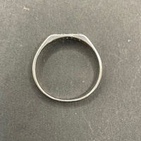 Mens 9ct White Gold Diamond Ring