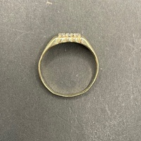 Large View Mens 9ct Yellow Gold Cubic Zirconia Ring