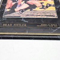 Brad Fittler Signed 7/50 Penrith Premiership 1991 Plaque Olympian
