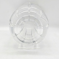 Bohemia Crystal Glass Vase Czech Republic Clear Cut Glass Elegant Decor