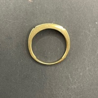 Mens 18ct Yellow Gold Signet Diamond Ring