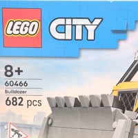 Large View LEGO City Yellow Bulldozer Set 60466 682pcs Construction Toy Ages 8+