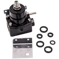Adjustable High Pressure Fuel Regulator Kit with Gauge 100PSI Nylon Braided