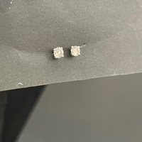 Ladies 18ct White Gold Natural Diamond Stud Earrings